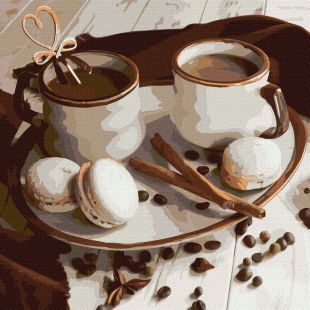 Картина по номерам - Кофе со вкусом любви ©katryn_elen