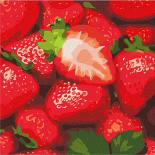 Картина за номерами - Соковита полуниця