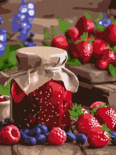 Картина за номерами - Малинове варення ©art_selena_ua