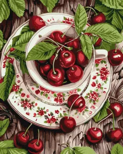 Картина за номерами - Свіжість вишні ©art_selena_ua
