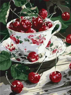Картина за номерами - Вишнева насолода ©art_selena_ua