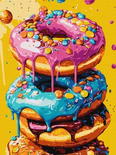 Картина по номерам - Вкусненькие пончики ©art_selena_ua
