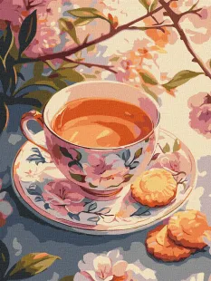 Картина за номерами - Квітковий чай ©art_selena_ua