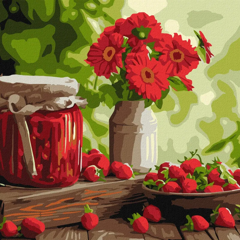 Картина по номерам - Клубничное варенье ©art_selena_ua