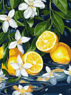 Картина по номерам - Лимон в разрезе ©art_selena_ua