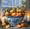Painting by numbers - Citrus fruits in a vase ©art_selena_ua