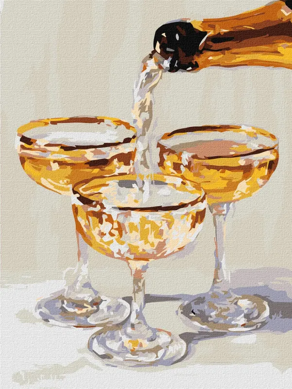 Painting by numbers - A moment for three with metallic paints ©art_selena_ua