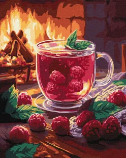 Картина по номерам - Малиновый чай ©art_selena_ua