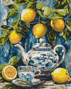 Картина за номерами - Лимони і кераміка ©art_selena_ua