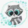 Painting by numbers - Little raccoon