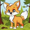 Painting by numbers - A fluffy fox ©art_selena_ua