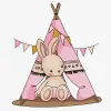 Painting by numbers - Baby Rabbit in the wigwam ©tanya_bonya