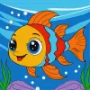 Painting by numbers - The dreamy fish ©art_selena_ua