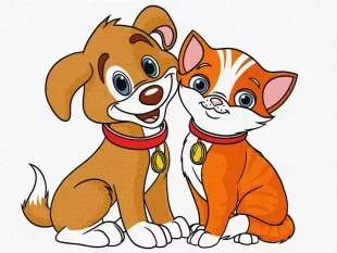 Painting by numbers - Best friends
