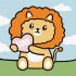 Painting by numbers - An adorable lion