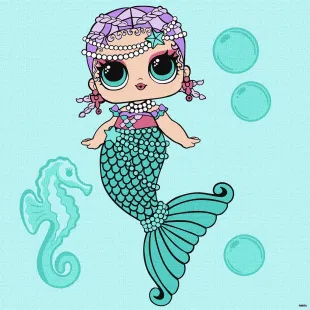 Картина за номерами - L.O.L. Surprise! Mermaids Merbaby