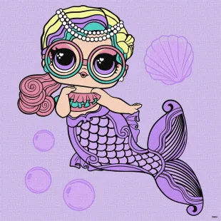 Картина за номерами - L.O.L. Surprise! Mermaids Miss Sea