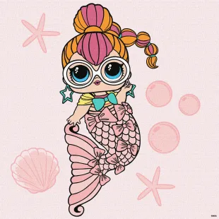 Картина за номерами - L.O.L. Surprise! Mermaids Neon QT