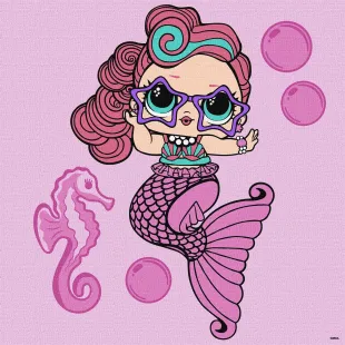 Картина за номерами - L.O.L. Surprise! Mermaids Waves