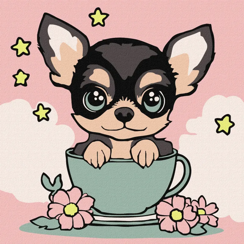 Картина по номерам - Милый щенок ©art_selena_ua