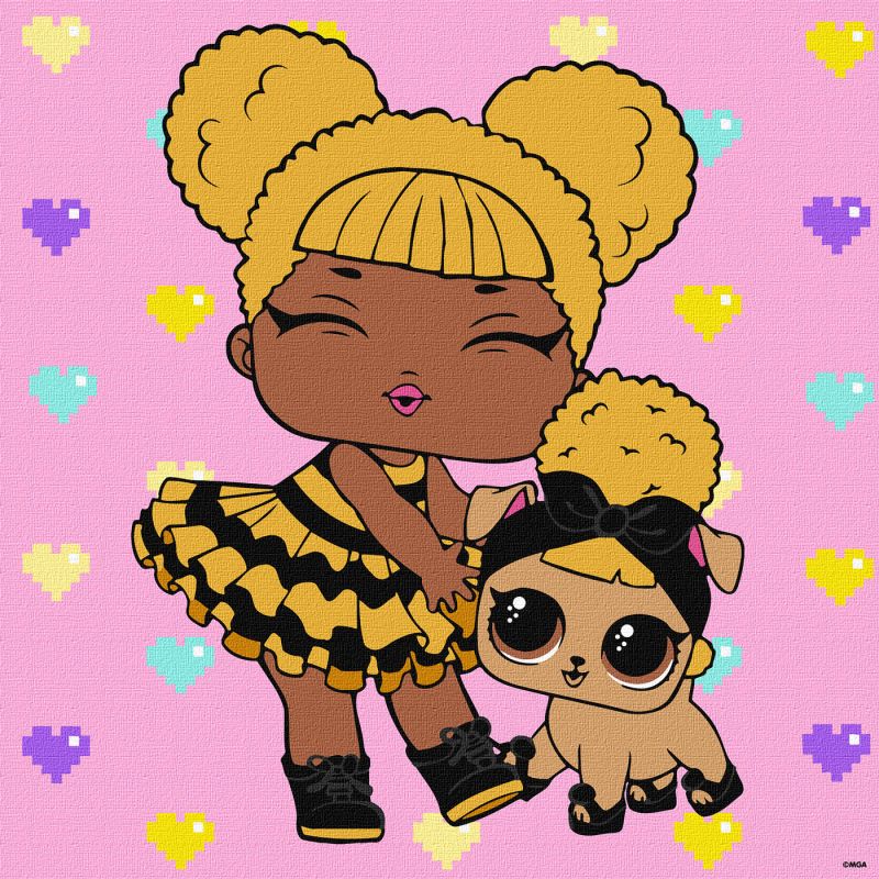 Painting by numbers - L.O.L. Surprise! TroopSurprise Queen Bee With Queen Pup