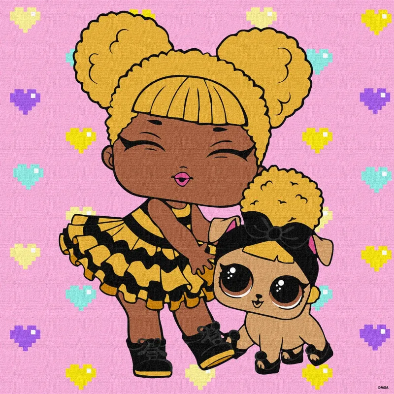 Картина по номерам - L.O.L. Surprise! TroopSurprise Queen Bee With Queen Pup