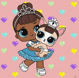 Картина за номерами - L.O.L. Surprise! TroopSurprise Miss Baby With Miss Puppy