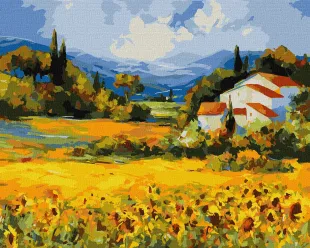 Картина за номерами - Будиночок у долині ©BOND Tetiana