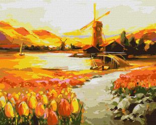 Painting by numbers - In the valley of tulips ©BOND Tetiana