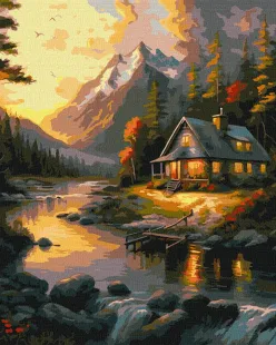 Картина за номерами - Золотий захід сонця ©art_selena_ua