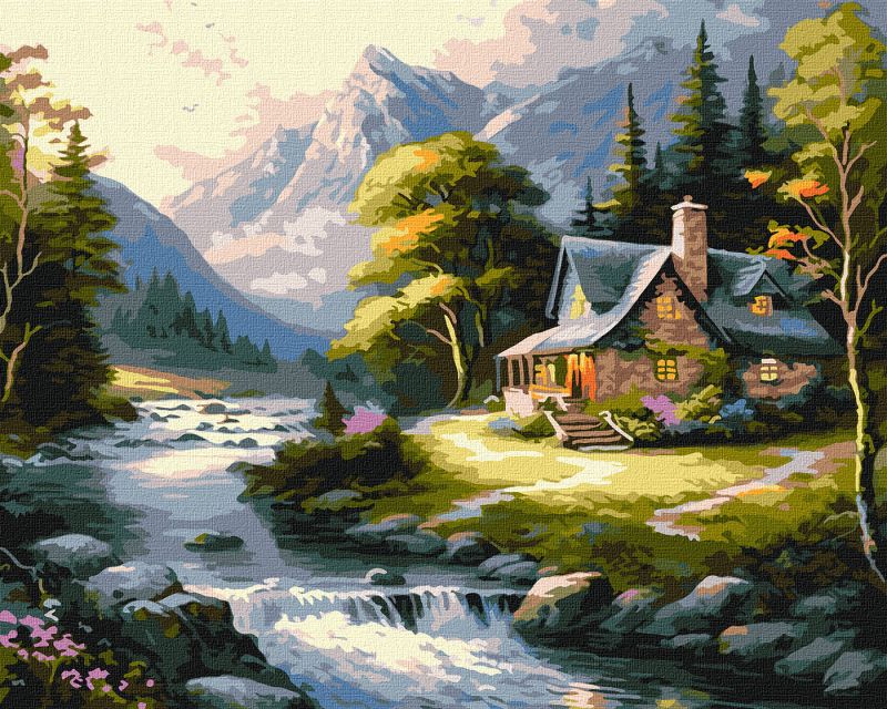 Painting by numbers - House in the mountains ©art_selena_ua