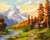 Картина за номерами - Будиночок посеред гір ©art_selena_ua