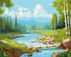 Painting by numbers - In the birch grove ©art_selena_ua