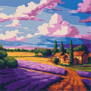 Картина за номерами - Лавандове поле ©art_selena_ua
