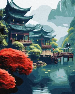 Картина за номерами - Ранок у горах ©art_selena_ua