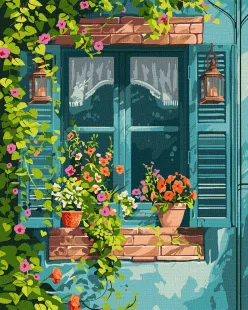 Картина за номерами - Будинок у саду ©art_selena_ua