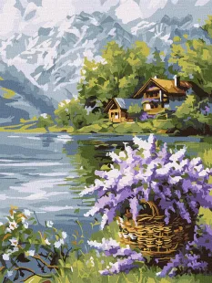 Картина по номерам - Сиреневая корзина ©art_selena_ua