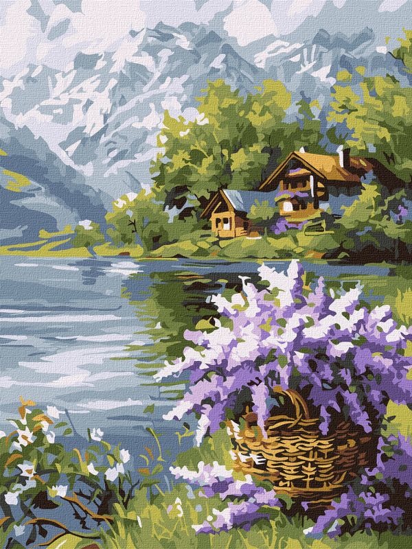 Картина по номерам - Сиреневая корзина ©art_selena_ua