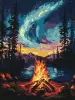 Картина по номерам - Северное сияние с красками металлик extra ©art_selena_ua