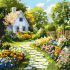 Painting by numbers - Flowers near the hut ©art_selena_ua