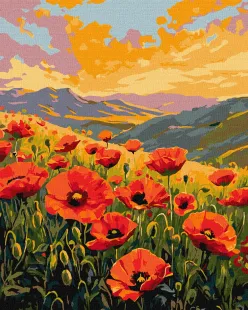 Картина за номерами - Тиша серед маків ©art_selena_ua