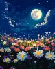 Картина по номерам - Мистическая ночь над весенним лугом ©art_selena_ua