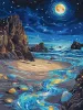 Painting by numbers - Shining shore with extra metallic paints ©art_selena_ua
