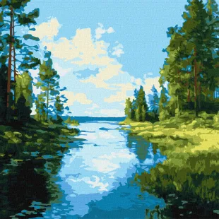 Картина за номерами - Тінь і блиск води ©art_selena_ua