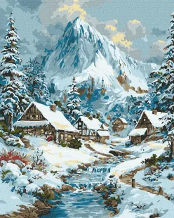 Картина за номерами - Новорічний краєвид ©art_selena_ua