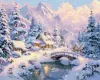 Картина за номерами - Зимовий затишок серед гір ©art_selena_ua