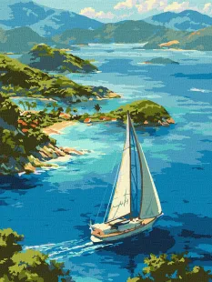 Картина за номерами - Нескінченна лагуна ©art_selena_ua