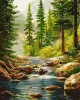 Картина за номерами - Течія посеред лісу ©art_selena_ua