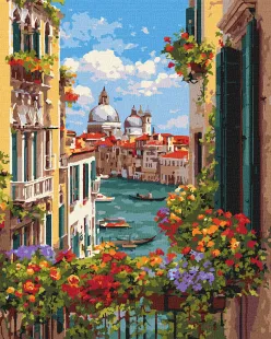 Картина за номерами - Прекрасний вид з балкону ©art_selena_ua