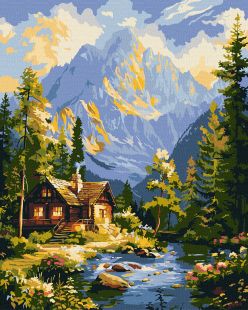 Картина за номерами - Затишок серед вершин ©art_selena_ua